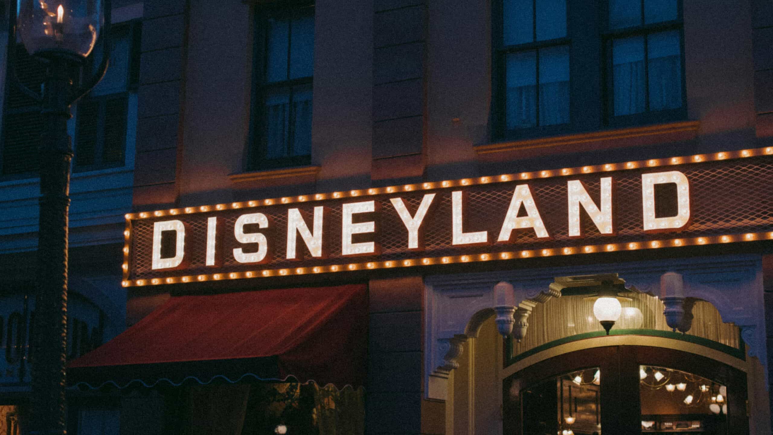 Disneyland lighted sign
