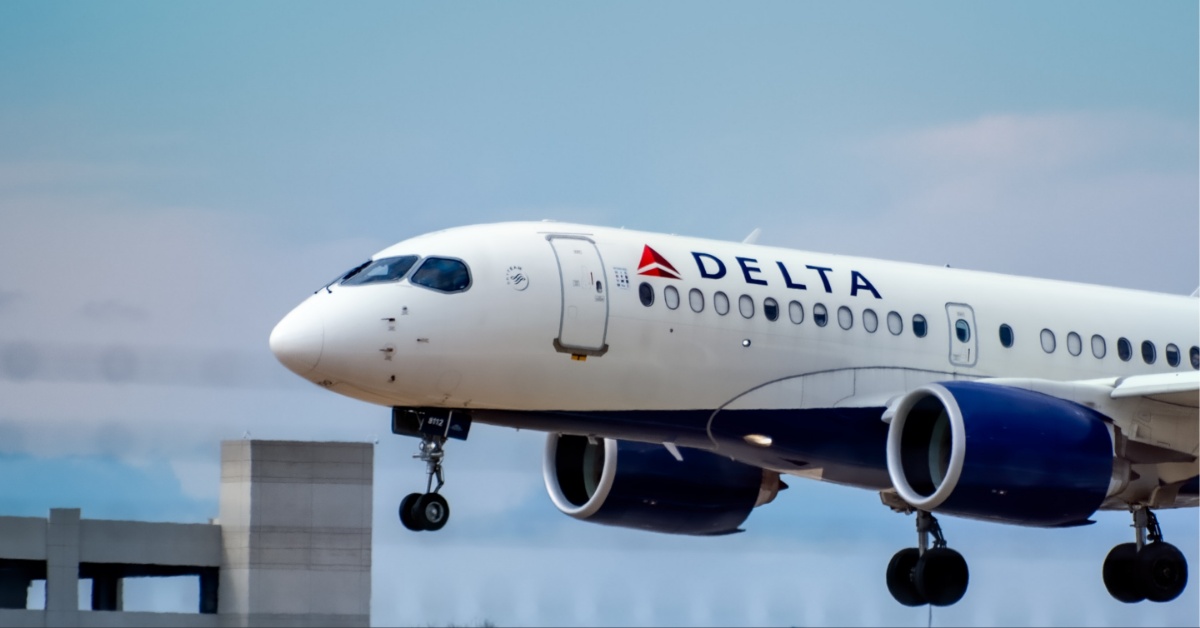 A Delta Airlines airplane.