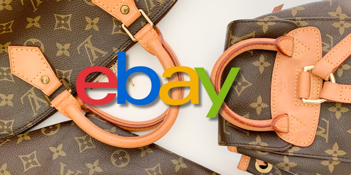 Luxury purses with the eBay logo on top