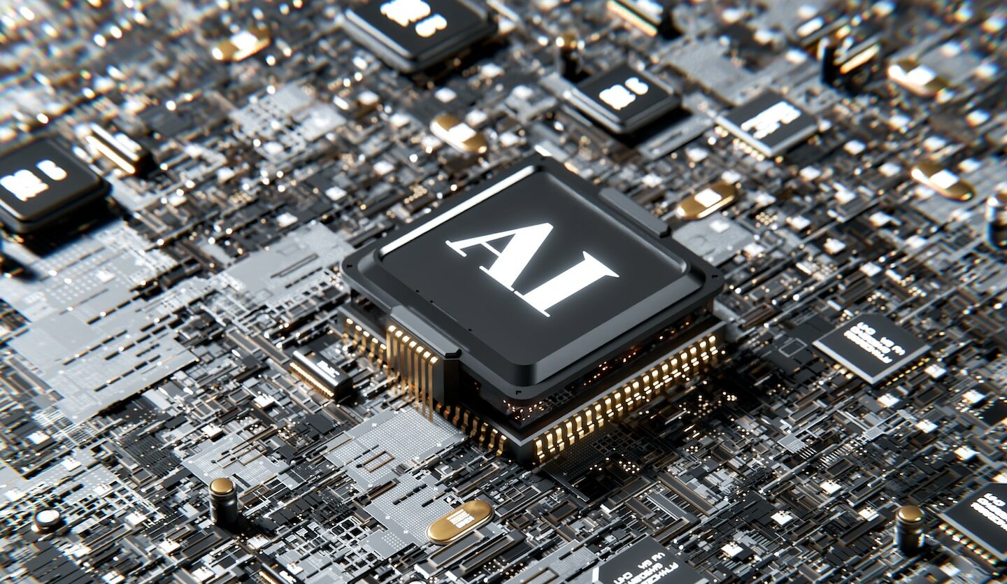 a computer chip with the letter a on top of it