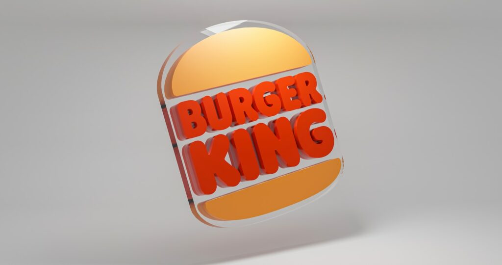 burger king logo is shown on a gray background