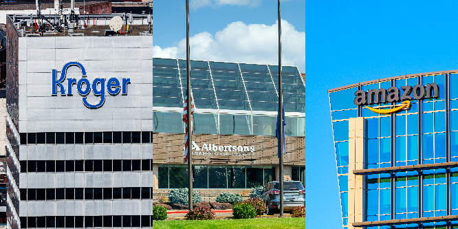 Headquarters for Kroger, Albertsons, and Amazon.com