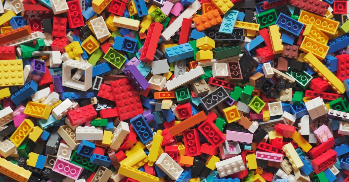 A myriad of colorful LEGO bricks