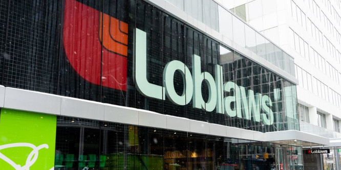 Picture of Loblaws' storefront with name on top and logo on left
