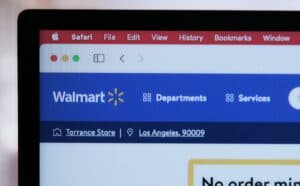 walmart website on screen