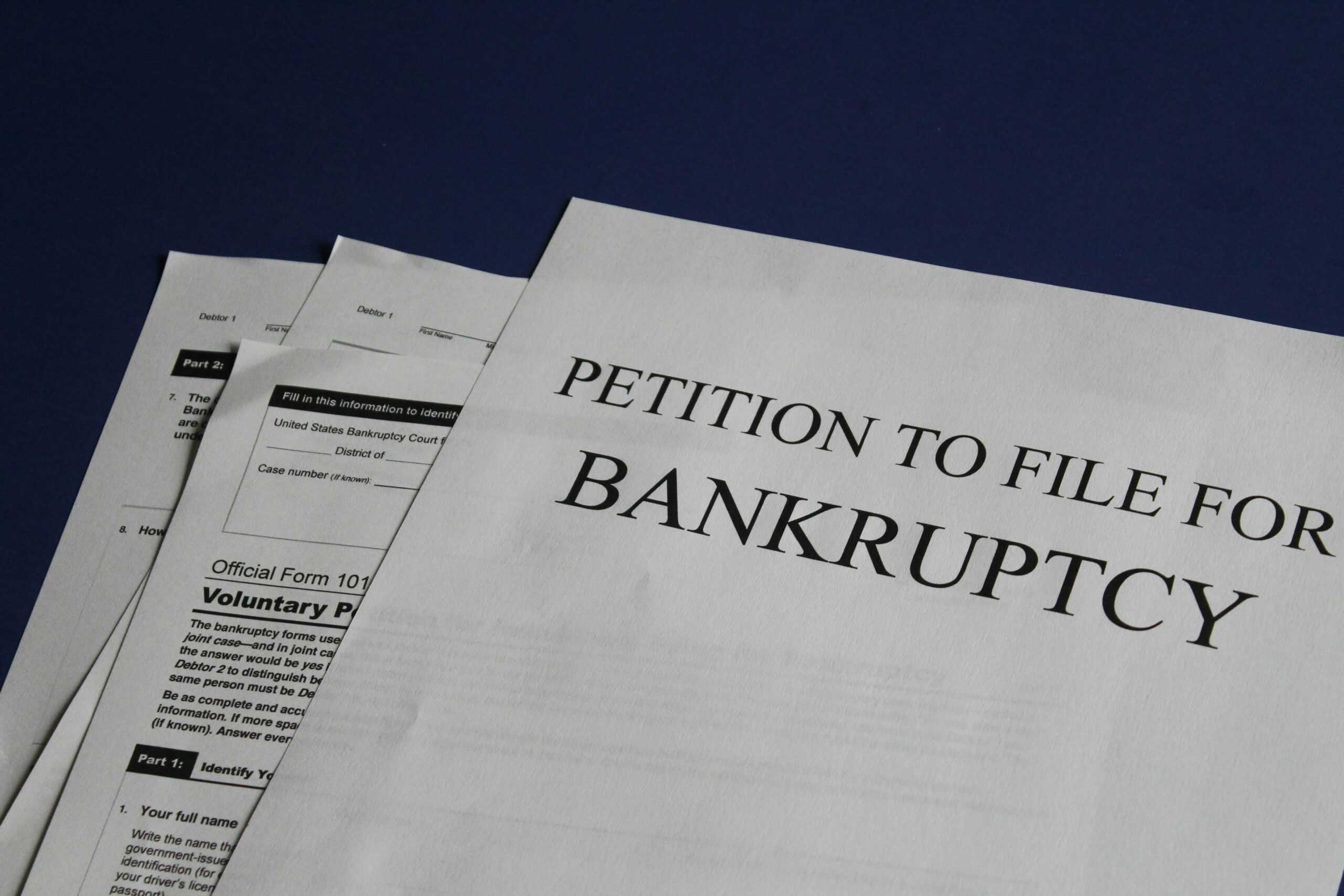 bankruptcy filing paperwork