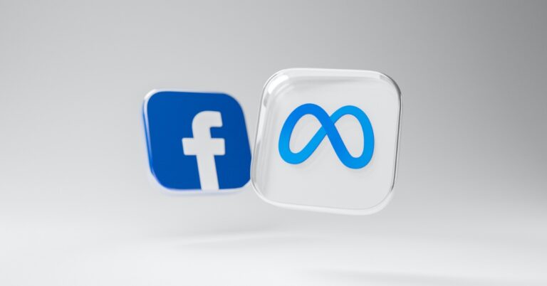 Meta and Facebook logos.