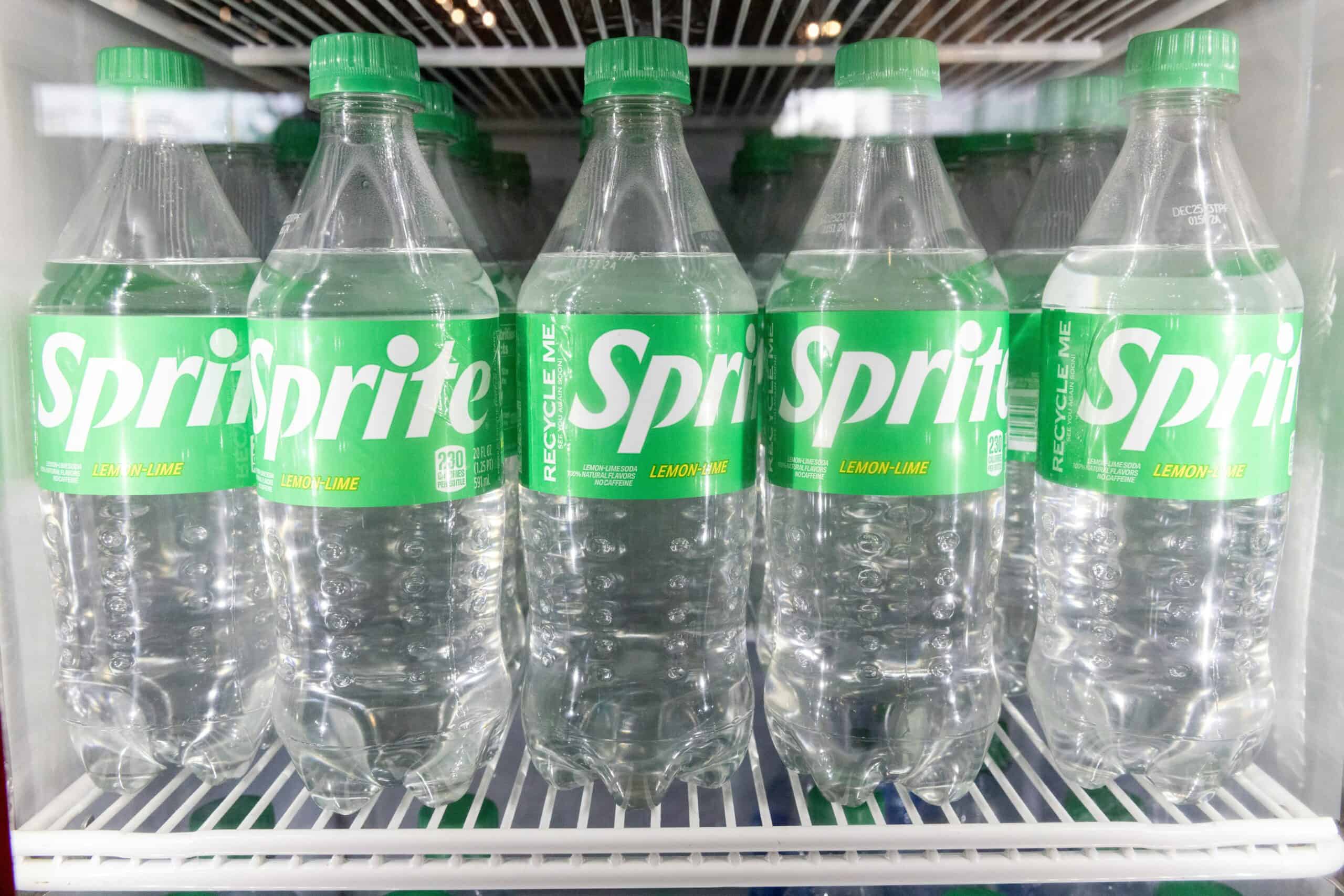 refrigerated sprite bottles, Sprite + Tea
