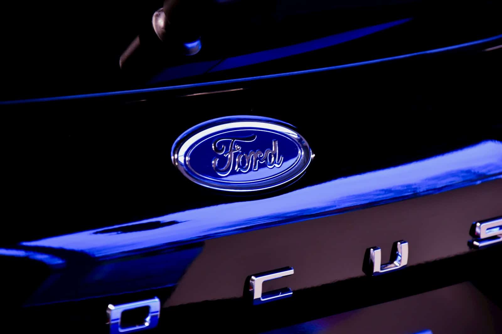 blue and silver ford logo