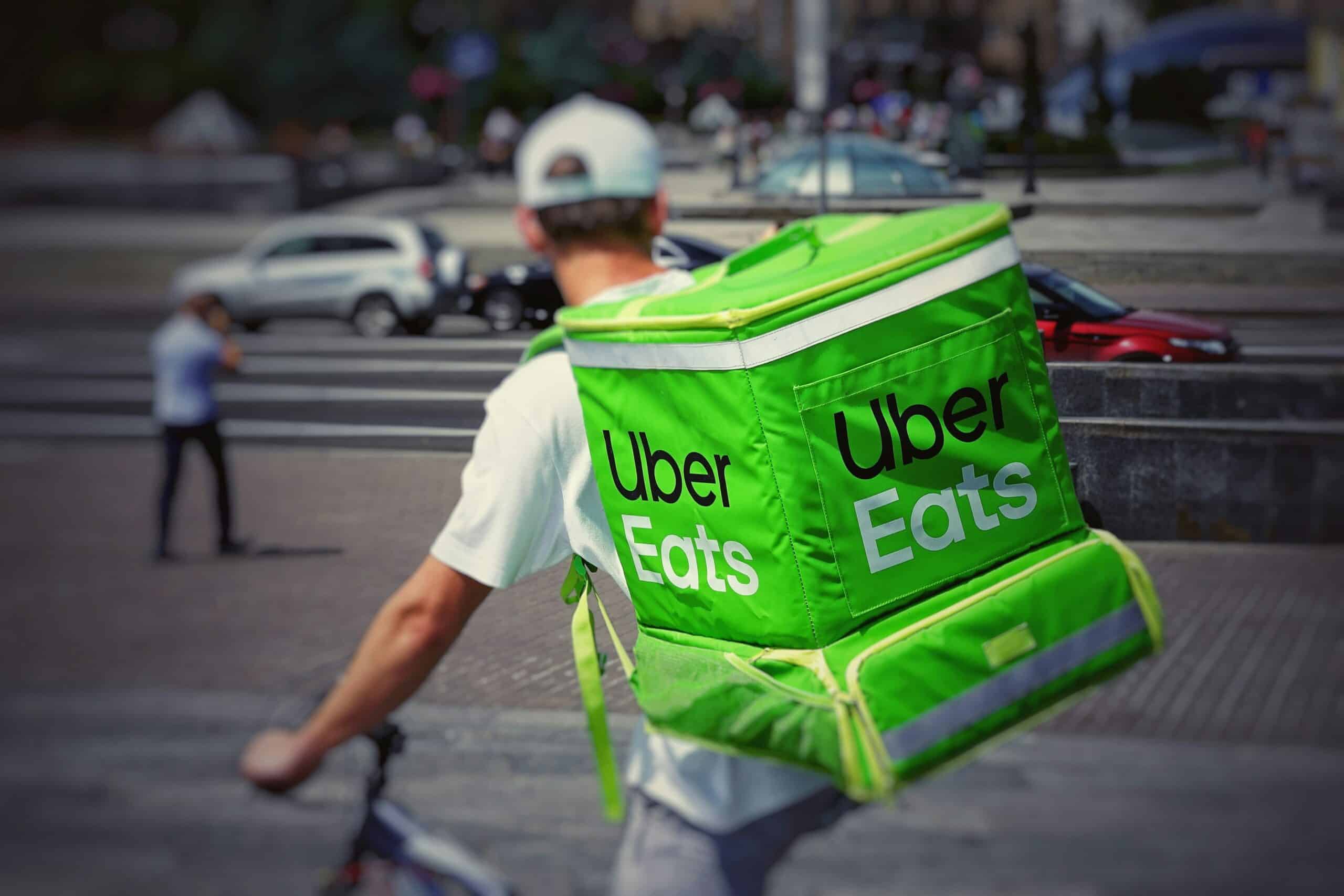 Uber Eats delivery on bike