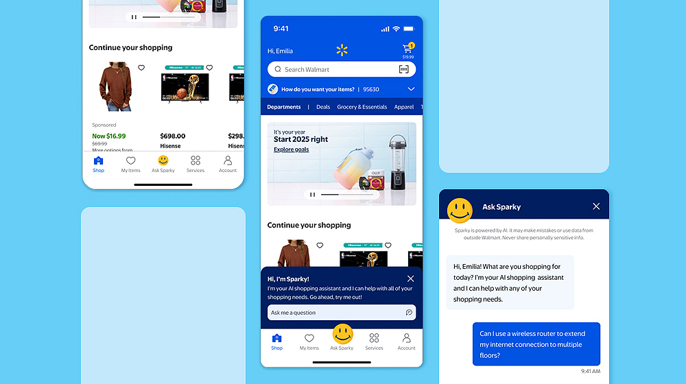 Walmart’s New AI Assistant, ‘Sparky,’ Wants To Help Customers Shop Smarter