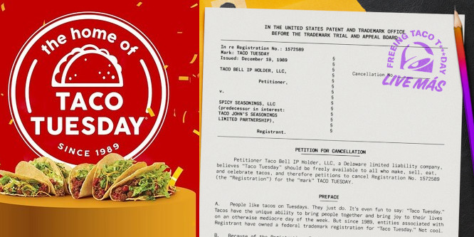 Taco Bell takes on Taco John's over Taco Tuesday trademark