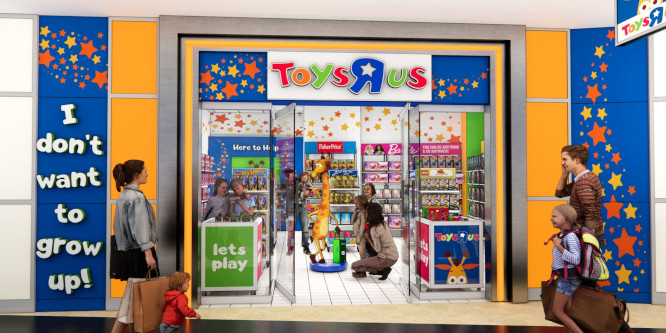 Image of mockup of planned Toys"R"Us airport location