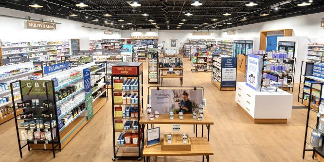 Interior photo of a Vitamin Shoppe store
