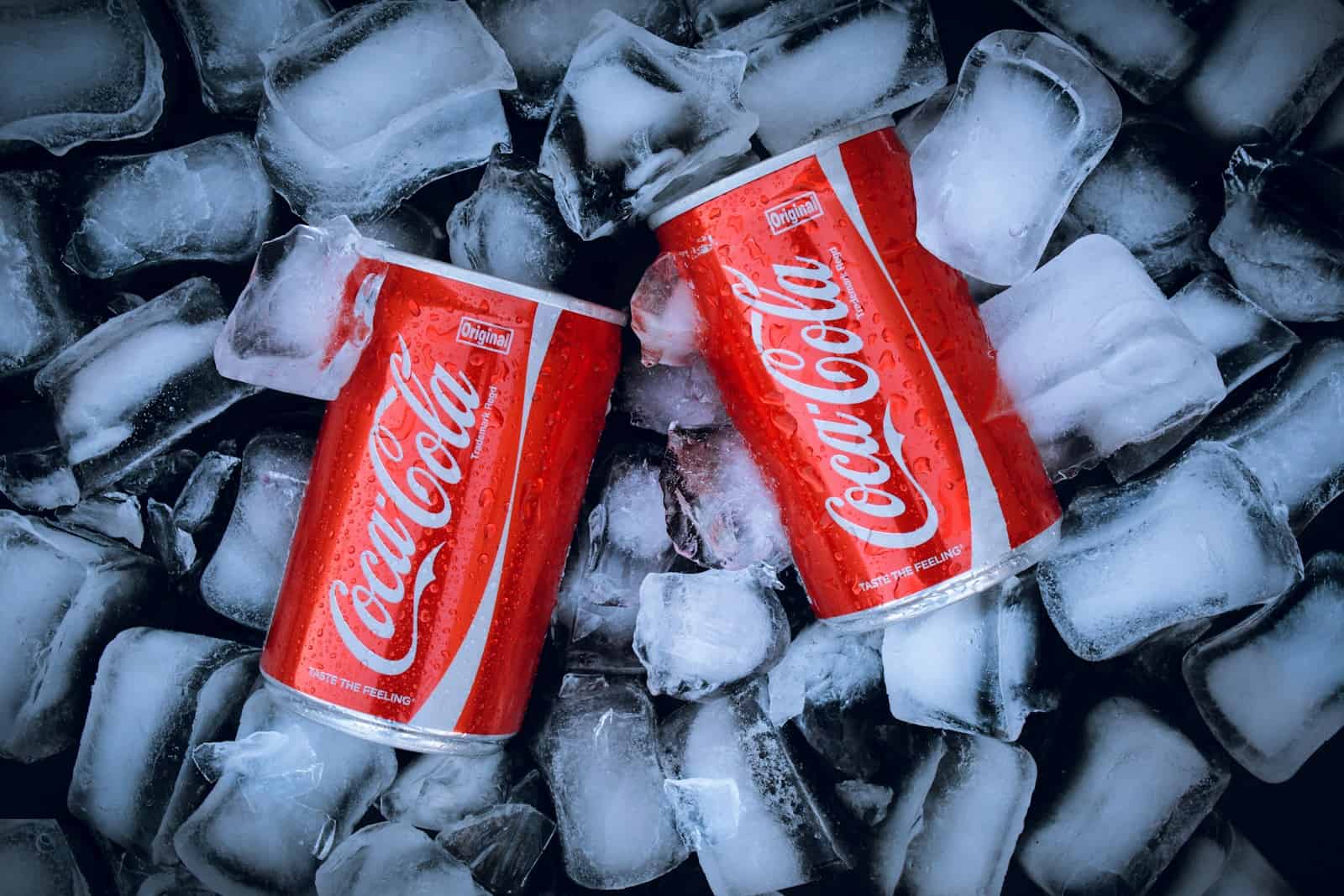 coca-cola can on ice
