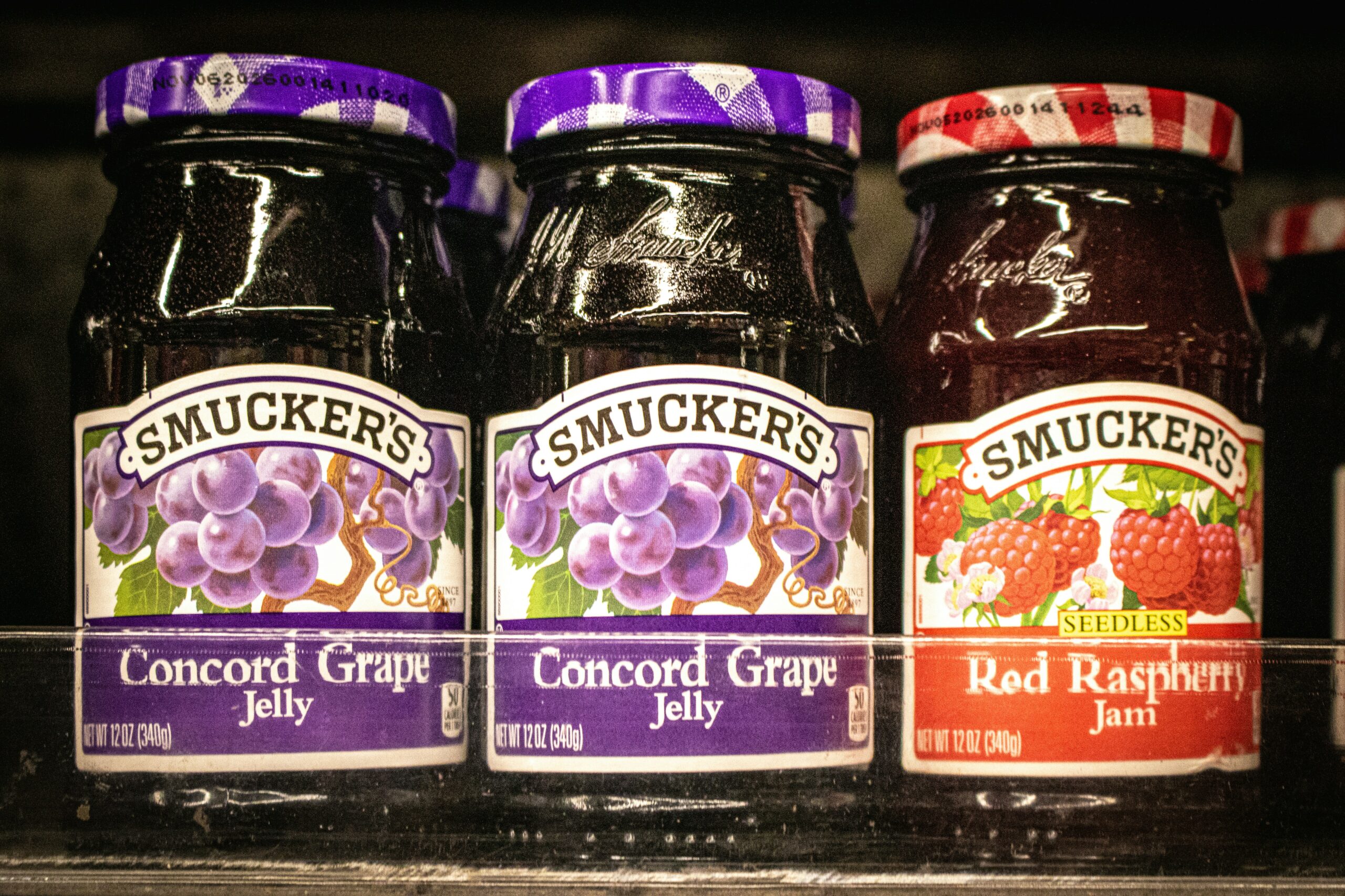 J.M. Smucker's jelly on shelf